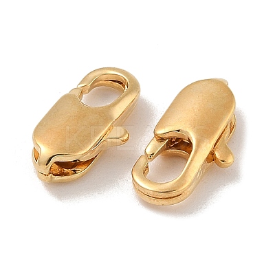 Brass Lobster Claw Clasps KK-H503-35G-02-1