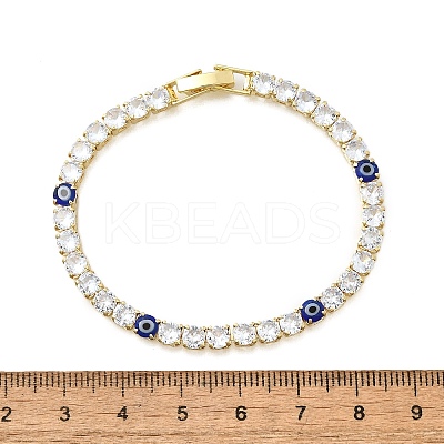 Brass Enamel Link & Charm Bracelets BJEW-Z094-02G-03A-1