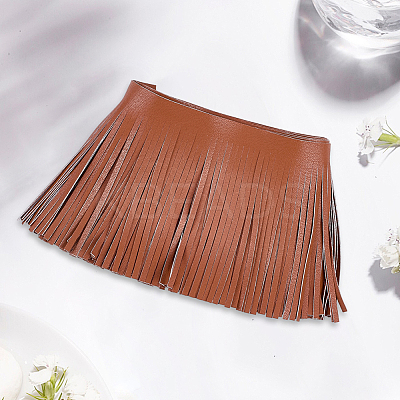 2M PU Leather Suede Fringe Trim DIY-CL0002-36B-1