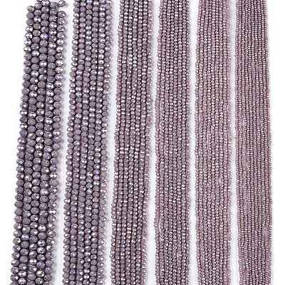 Electroplate Glass Beads Strands EGLA-A044-P3mm-B13-1
