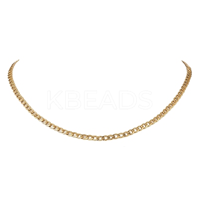 3.5MM 304 Stainless Steel Curb Chain Necklaces for Women NJEW-JN05584-1