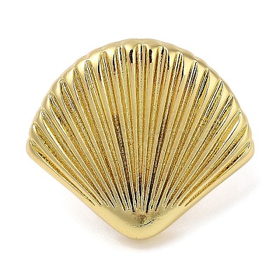 Rack Plating Brass Cuff Finger Rings for Women RJEW-C114-14A-G-1