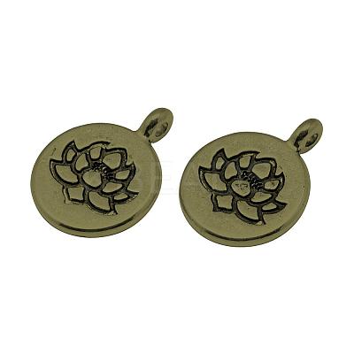 Tibetan Style Alloy Pendants TIBE-S301-015AB-NR-1