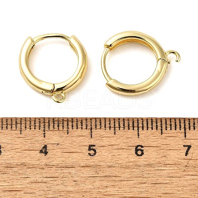 Brass Hoop Earrings X-EJEW-K083-33G-1