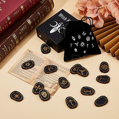 Wood Witch Runes AJEW-DC0002-03-1