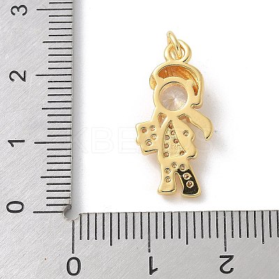 Brass Micro Pave Cubic Zirconia Pendants KK-P292-21H-G-1