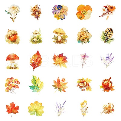50Pcs Cartoon Leaf Paper Sticker LS-STIC-C012-12-1