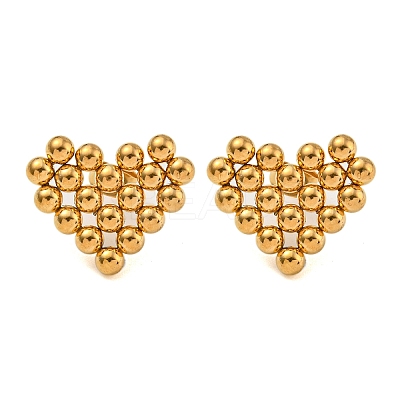 304 Stainless Steel Stud Earrings for Women LS-EJEW-Z058-01G-03-1