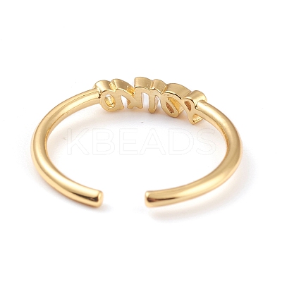 Constellation/Zodiac Sign Brass Cuff Rings RJEW-J074-05G-A-1