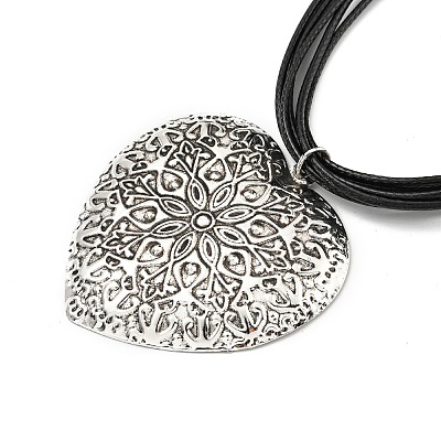 Alloy Pendant Necklaces NJEW-K261-09C-SA-1