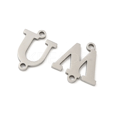 26Pcs 26 Styles 201 Stainless Steel Laser Cut Letter A~Z Links STAS-P428-16P-1