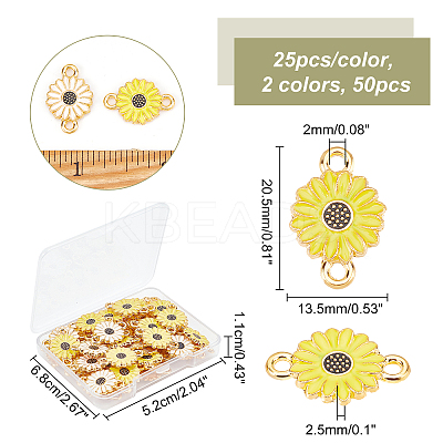 50Pcs 2 Colors Golden Tone Alloy Connector Charms FIND-CA0004-55-1
