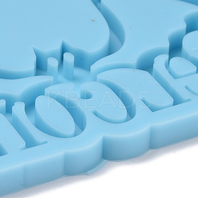 Bat with Word Welcome Pendant Silicone Molds DIY-F109-05-1