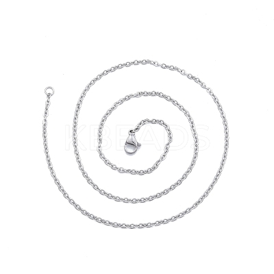 Non-Tarnish 304 Stainless Steel Cable Chains Necklace for Men Women NJEW-N050-A02-S20-1