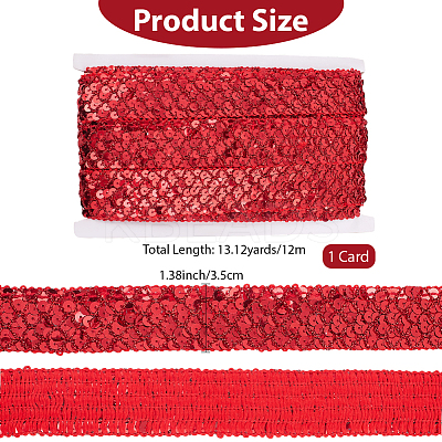 Polyester with PT Paillette Lace Trim Ribbon OCOR-WH20073-01A-1