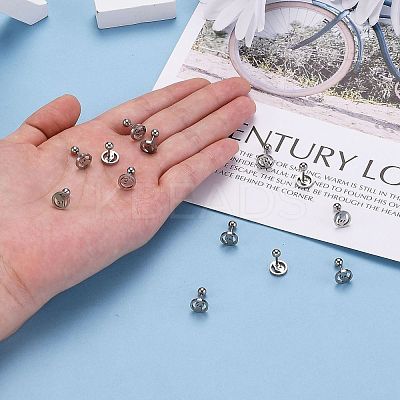 Tarnish Resistant 201 Stainless Steel Cartilage Earrings for Mother's Day EJEW-R147-32-1