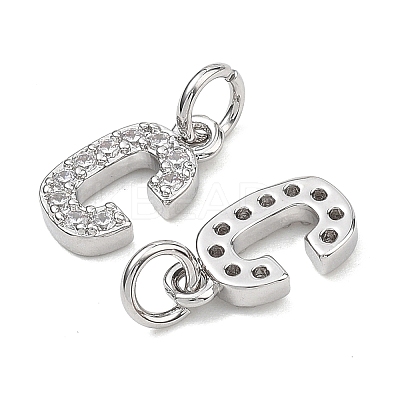 SHEGRACE Brass Micro Pave Clear Cubic Zirconia Pendants XGRQ29016-394P-C-1