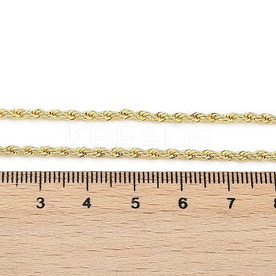 Brass Twist Rope Chains Necklace for Women X-NJEW-P265-15G-1