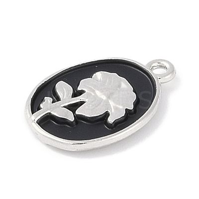 Rack Plating Spray Painted Alloy Pendants PALLOY-F018-14P-01-1