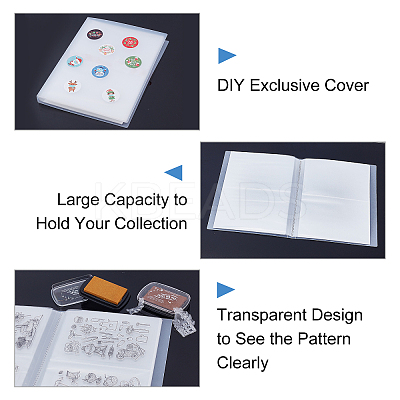PP Plastic DIY Transparent Photo Album Scrapbooking AJEW-WH0223-26-1