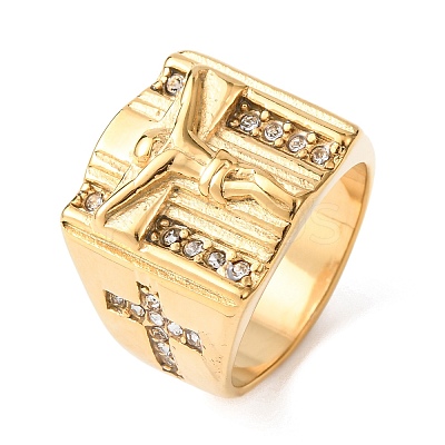 304 Stainless Steel Wide Band Finger Rings RJEW-F201-04G-1