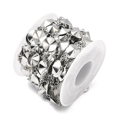 304 Stainless Steel Rhinestone Cup Chains CHS-K023-08B-P-1