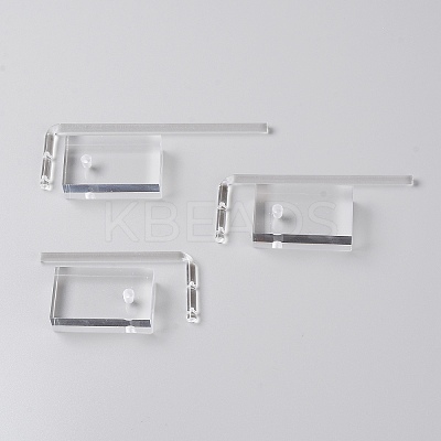 3Pcs L Shaped Acrylic Earring Displays Sets EDIS-WH0011-03-1