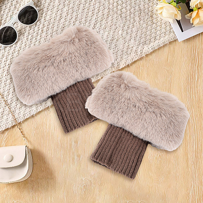 Acrylic Fiber Woolen Yarn Socks Leg Cover AJEW-WH20018-149A-1