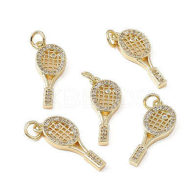Brass Micro Pave Clear Cubic Zirconia Pendants LS-KK-E068-VB143-1
