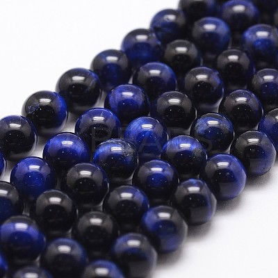Natural Tiger Eye Bead Strands G-G735-23-8mm-02-1