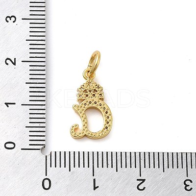 Brass Micro Pave Cubic Zirconia Pendants KK-M273-01G-A-1