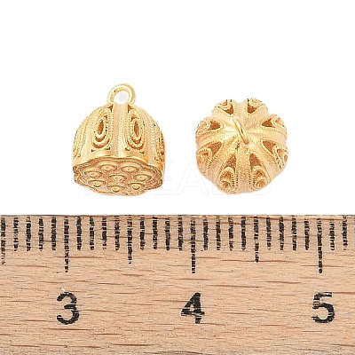 925 Sterling Silver Hollow Lotus Pod Charms LS-STER-P060-21G-1