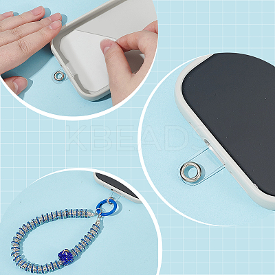 Alloy Glass Rhinestone Mobile Chain AJEW-AR0002-76-1