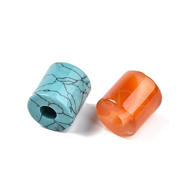 Natural & Synthetic Mixed Stone European Beads G-N344-27B-1