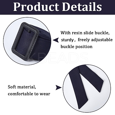 Tie a Knot Polyester Waist Belt with Plastic Buckle AJEW-WH20002-10E-1