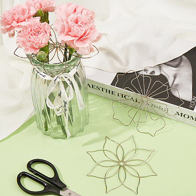 3Pcs 3 Style 201 Stainless Steel Flower Arrangement Insert Lids FIND-GF0006-39-1