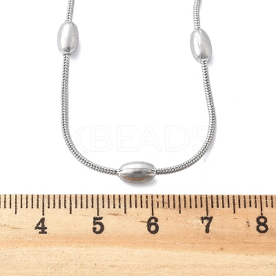 Non-Tarnish 304 Stainless Steel Snake Chain Necklaces NJEW-G313-15P-1