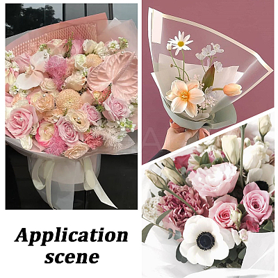 114Pcs Square Cotton Flower Bouquet Wrapping Paper Decoration AJEW-SP0004-30D-1