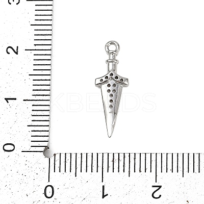 Brass Micro Pave Clear Cubic Zirconia Pendants KK-L238-14P-1