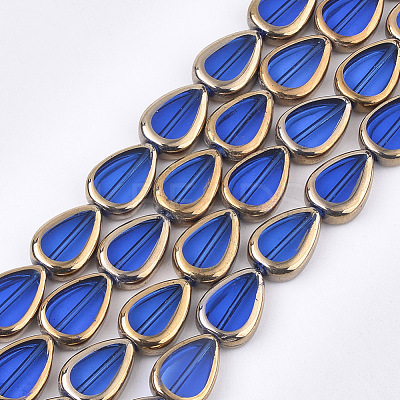 Electroplate Glass Beads Strands X-EGLA-S188-04C-1