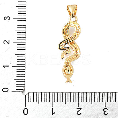 Brass Micro Pave Cubic Zirconia Enamel Pendants KK-D354-04G-B-1