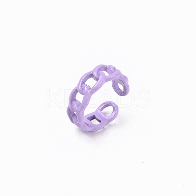 Spray Painted Alloy Cuff Rings X-RJEW-T011-29C-RS-1