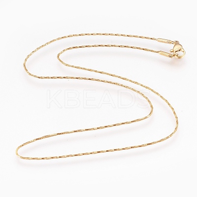 304 Stainless Steel Snake Chain Necklaces NJEW-G313-20G-1