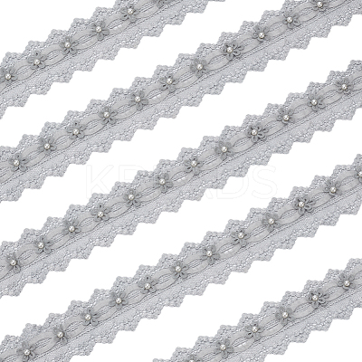 3 Yards Polyester Flower Lace Trim OCOR-OC0001-67B-1