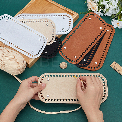 8Pcs 4 Colors Rectangle Felt Bag Bottom FIND-PH0024-17A-1
