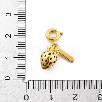 Brass Enamel Fruits Pendant Decoration LS-HJEW-P020-01B-G-1