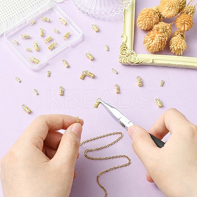 30Pcs 3 Styles Brass Cord End FIND-CJ0004-61-1
