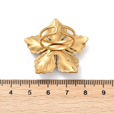 304 Stainless Steel Adjustable Cuff Rings for Women RJEW-S629-11G-1