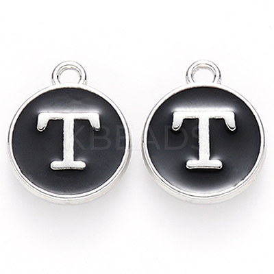 Platinum Plated Alloy Charms LS-ENAM-S118-02T-P-1