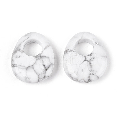 Natural Howlite Pendants G-T144-09B-1
